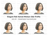 Dreamy Bob Hairstyle Girl Clipart Bundle