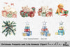 Christmas Presents & Cute Animals Clipart Bundle