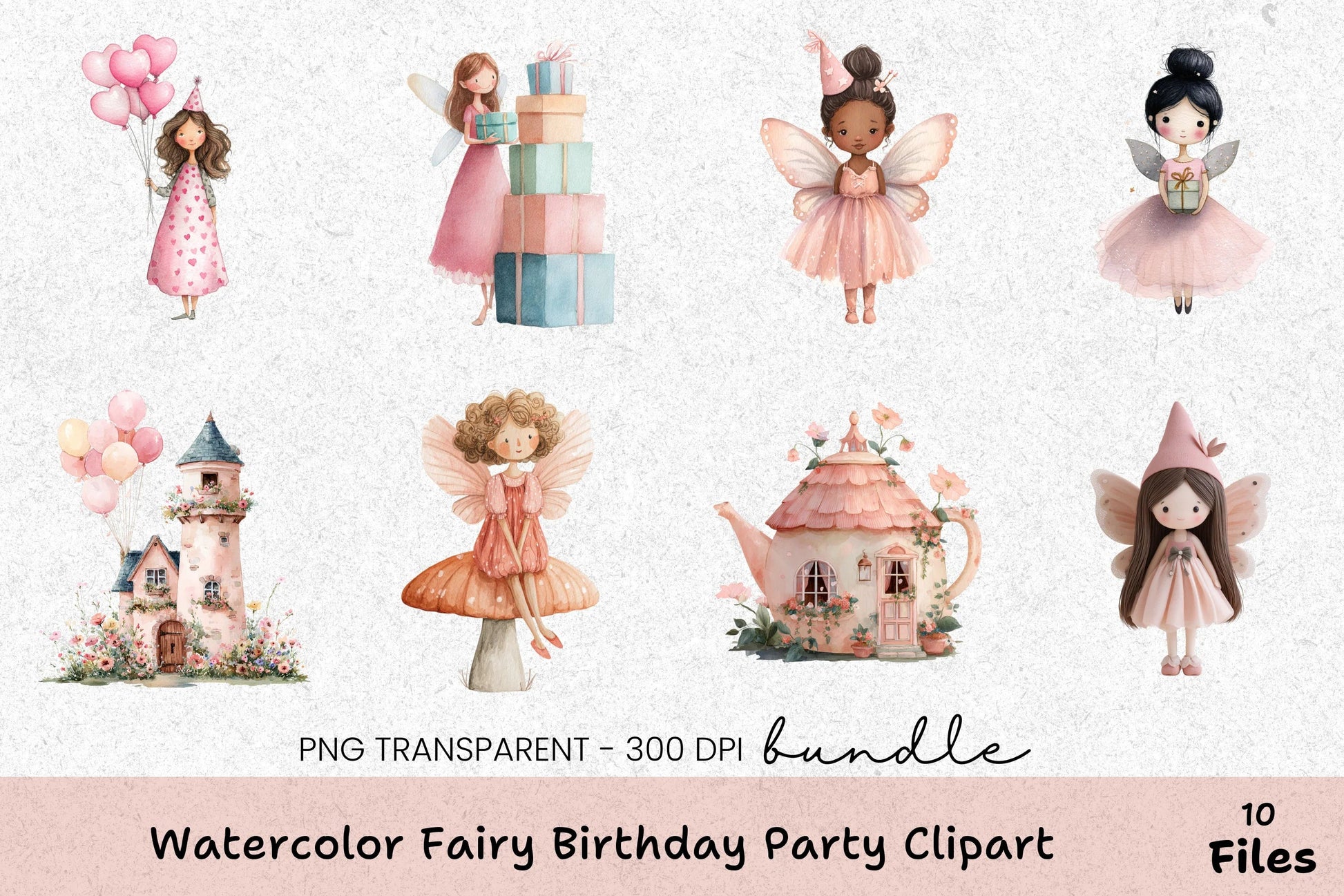 Fairy Birthday Party Clipart Bundle - CraftNest - Digital Crafting and Art
