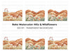 Boho Wildflower Landscape Clipart Bundle