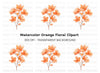 Delicate Orange Blossom Branch Clipart Bundle