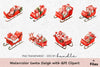Santa Sleigh Gift Clipart Bundle