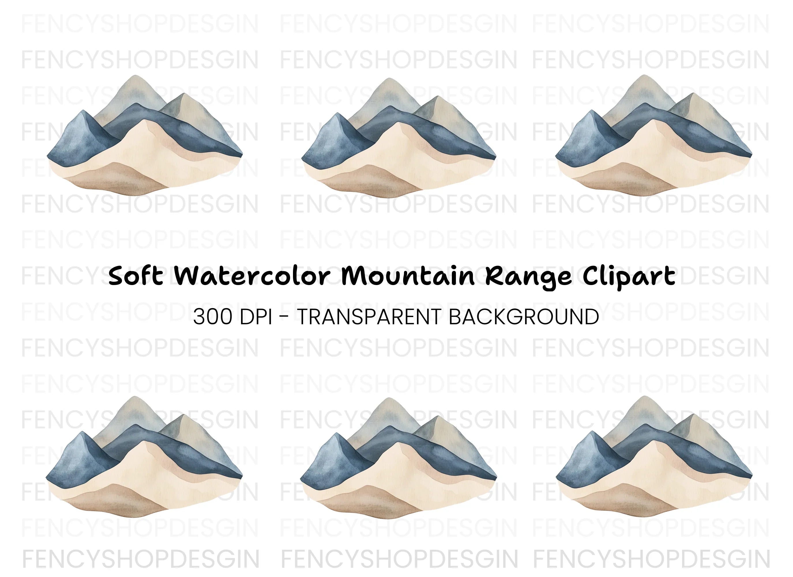 Abstract Mountain Clipart Bundle