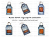 Denim Leather Tags Clipart Bundle