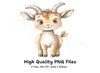 Adorable Baby Goat Clipart Bundle