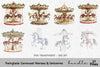 Festive Carousel Horse Clipart Bundle
