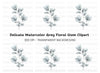 Elegant Gray Floral Clipart Bundle