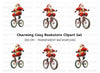 Santa Claus Riding Bicycle Clipart Bundle