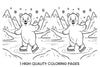 Polar Bear Ice Skating Coloring Books