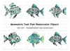 Tribal Fish Clipart Bundle