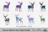Cyberpunk Reindeer Clipart Bundle