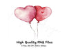 Heart Balloons Clipart Bundle