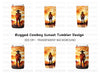 Cowboy Sunset Tumbler Clipart Bundle