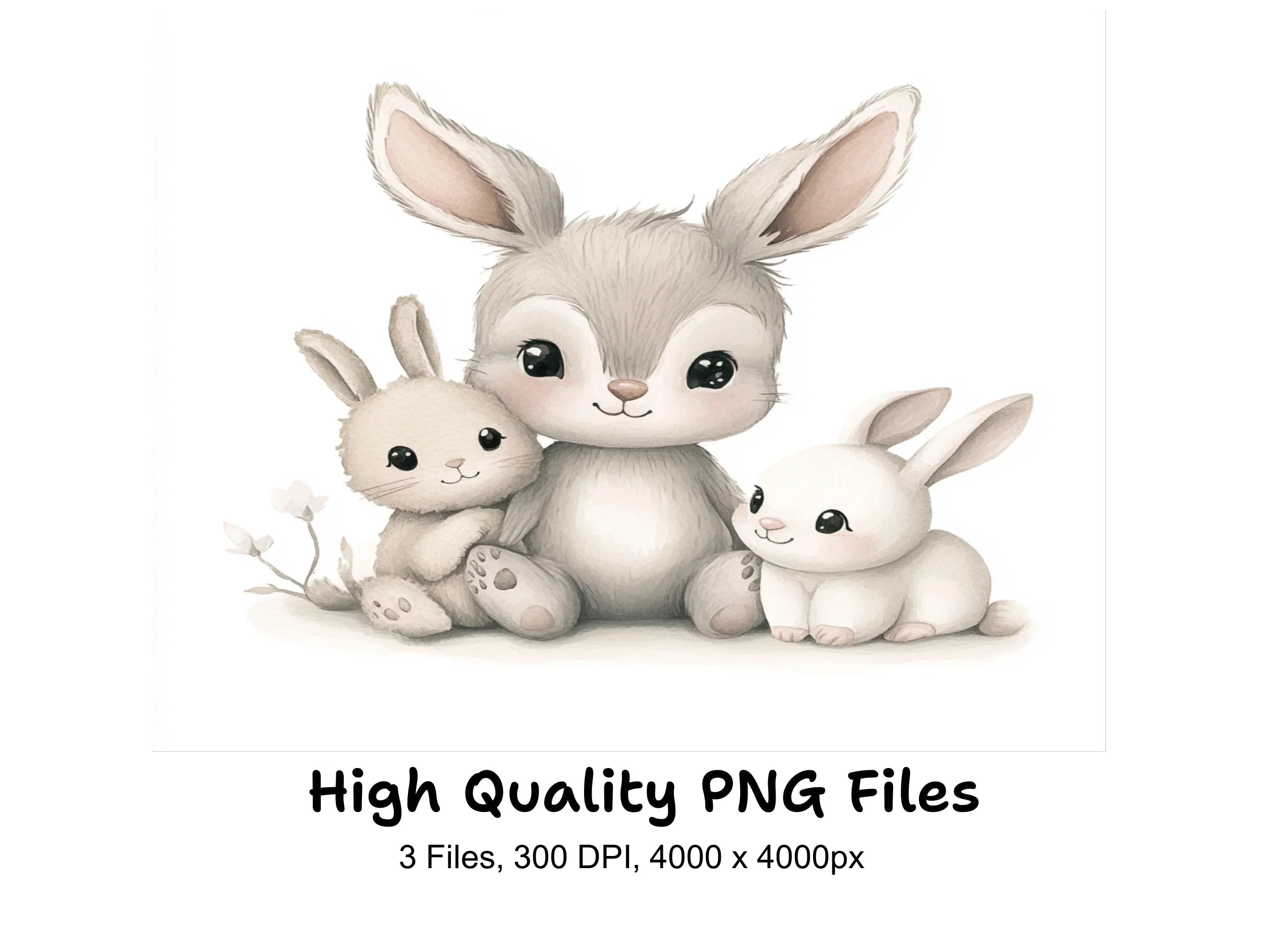 Adorable Baby Bunny Clipart Bundle