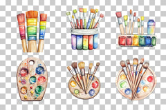 Artist Painter Palette Clipart Bundle - CraftNest - Digital Crafting and Art