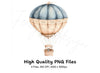 Hot Air Balloon Clipart Bundle