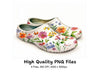 Floral Garden Clogs Clipart Bundle