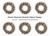 Pine Cone Wreath Clipart Bundle