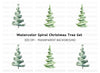 Spiral Christmas Tree Clipart Bundle
