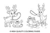 Reindeer and Sleigh Coloring Books