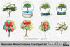 Winter Christmas Tree Clipart Bundle