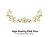 Golden Flourish Swirls Dividers Clipart Bundle