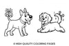 Playful Puppy Dogs Coloring Books