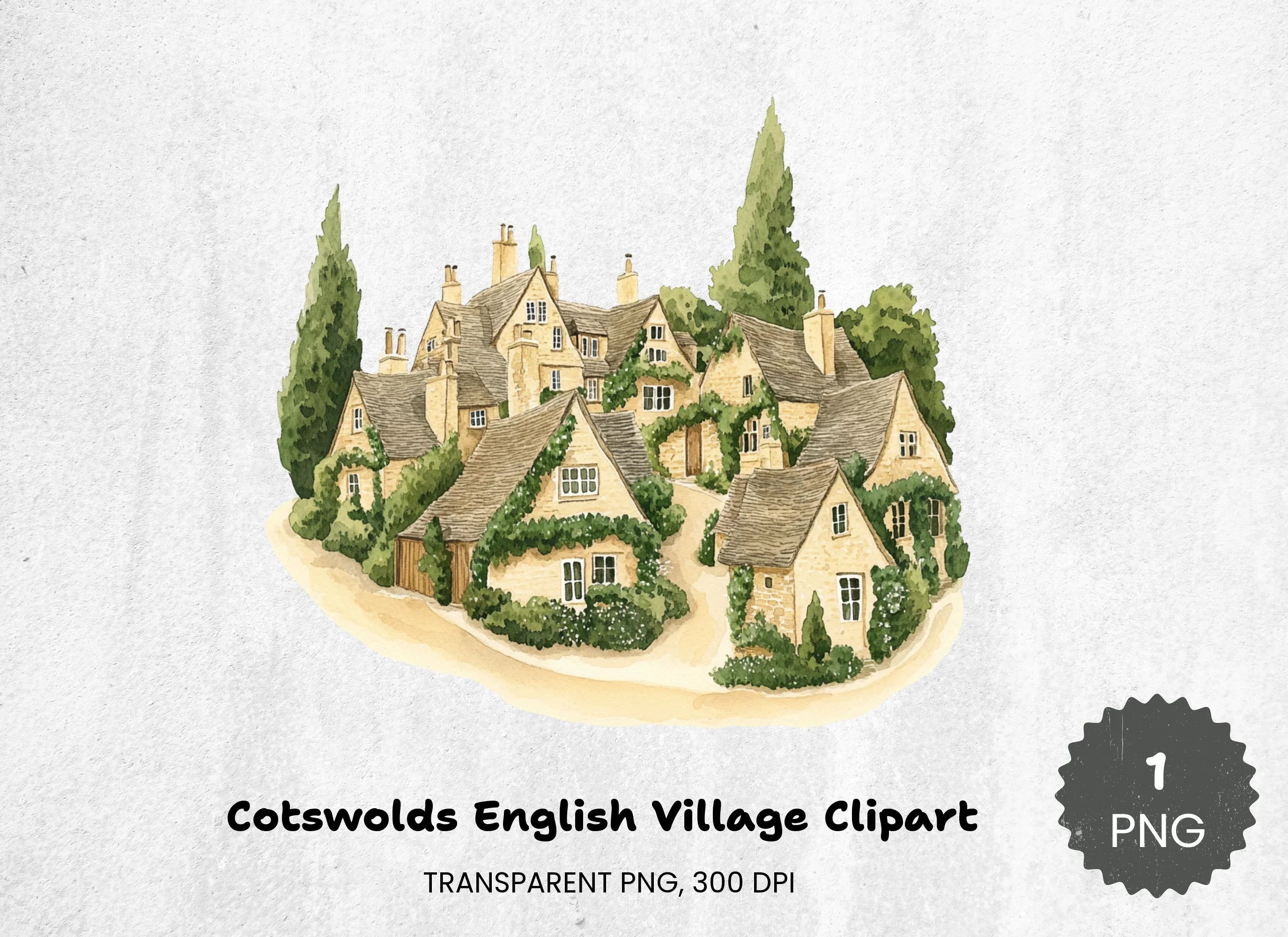 Cotswolds English Village Clipart Bundle - CraftNest - Digital Crafting and Art