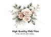 Blush Rose Bouquet Clipart Bundle