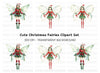Festive Christmas Fairy Clipart Bundle