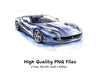 Dynamic Ferrari Car Clipart Bundle