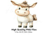 Adorable Donkey Clipart Bundle