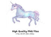 Sparkling Unicorns Clipart Bundle
