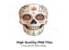 Elegant Floral Sugar Skull Clipart Bundle