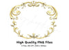 Elegant Gold Ornate Frames Clipart Bundle