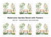 Garden Bench Clipart Bundle