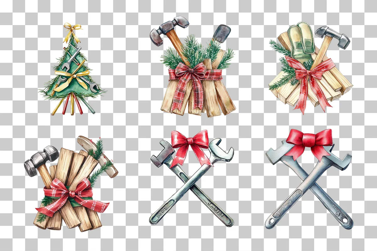 Festive Holiday Crafting Tools Clipart Bundle - CraftNest - Digital Crafting and Art