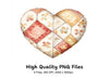 Quilted Heart Clipart Bundle