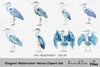 Elegant Heron Clipart Bundle