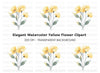 Elegant Yellow Poppies Clipart Bundle