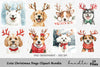 Christmas Dogs Clipart Bundle