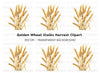 Golden Wheat Stalks Clipart Bundle