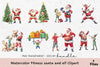 Fitness Santa and Elf Clipart Bundle