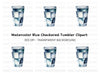 Blue Geometric Coffee Cup Clipart Bundle