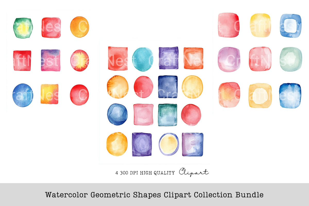 Geometric Shapes Clipart Bundle
