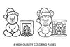 Christmas Bears by Fireplace Coloring Books