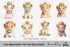 Cute Lion Cub King Clipart Bundle