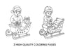 Festive Sleigh and Gifts Coloring Books