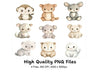Cute Baby Animals Clipart Bundle