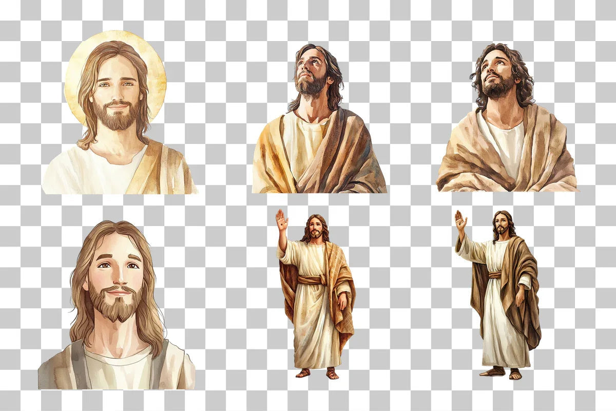 Jesus Religious Illustration Clipart Bundle - CraftNest - Digital Crafting and Art